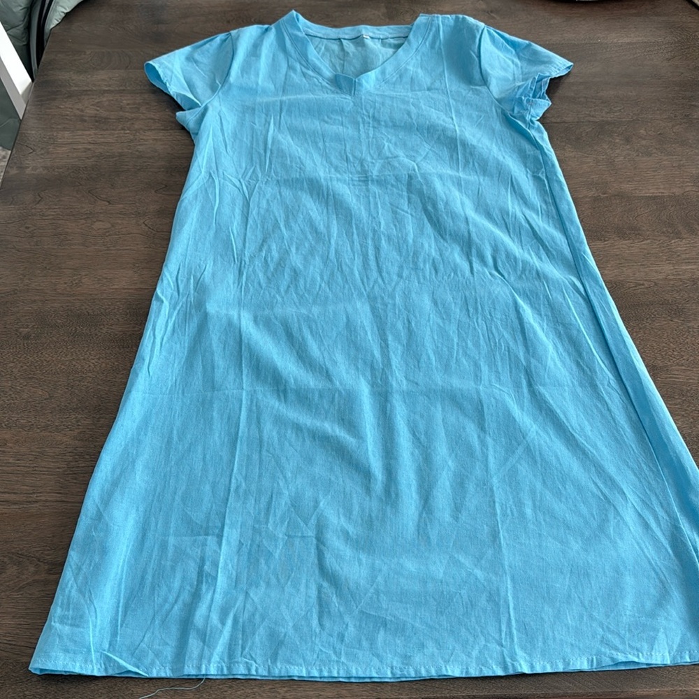 NWOT blue cover up